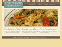 Tablet Screenshot of fourseasonsfamilyrestaurant.com